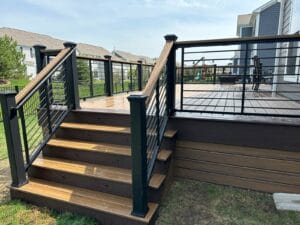 New deck with a leading staircase